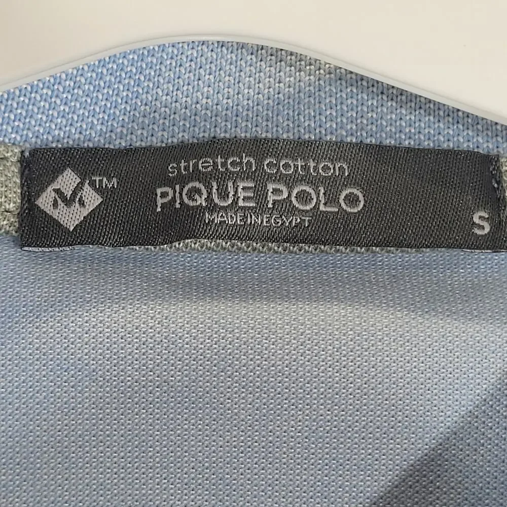 Members Mark Men's Pique Polo Shirt, Blue, Size S, NWT